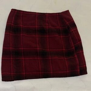 Hollister Red Plaid Mini Skirt
